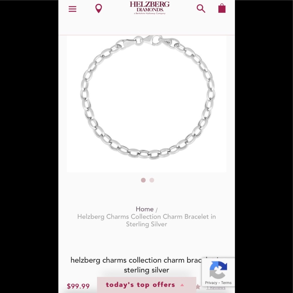 Helzberg diamonds charm bracelet